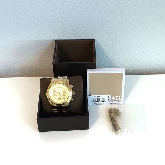 Michael Kors Other - MICHAEL KORS MK8077 OVERSIZED RUNWAY GOLD WATCH